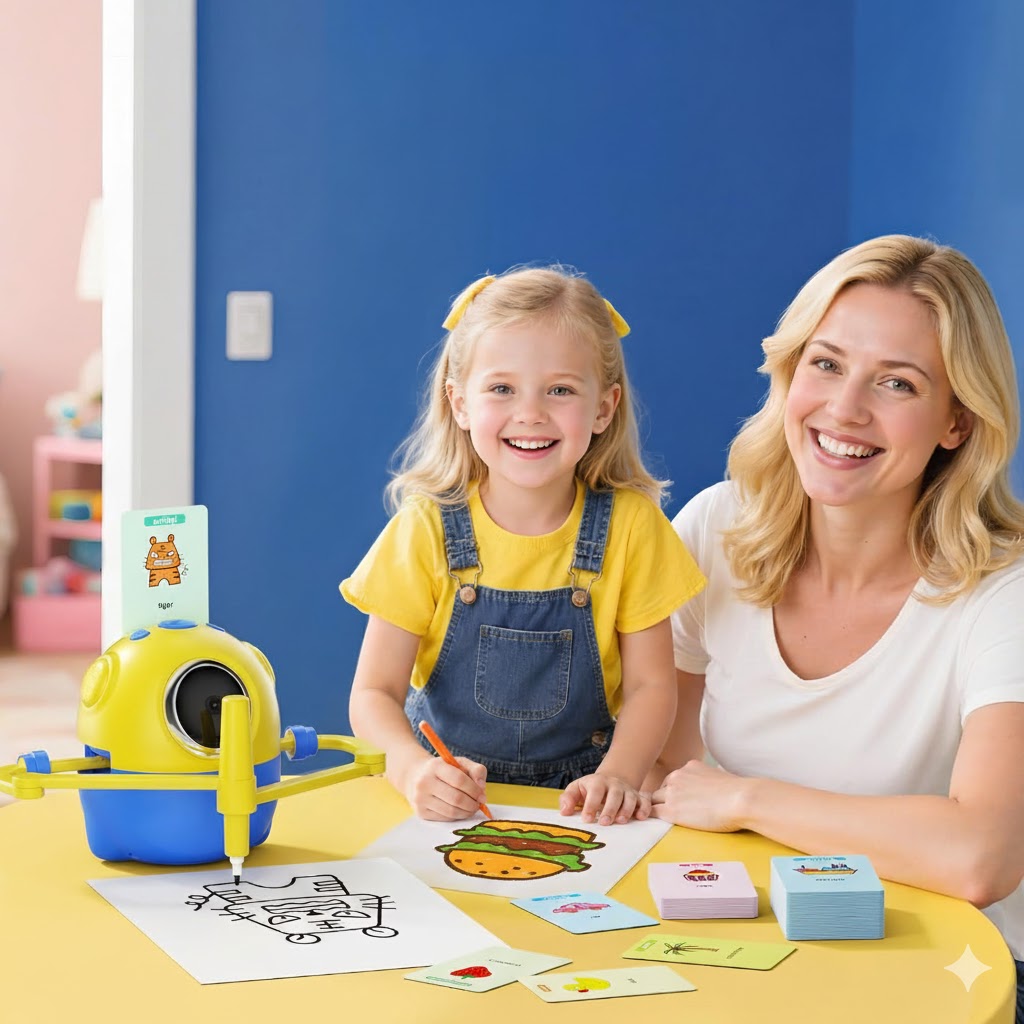 Drawing Robot for Kids with 150 Cards