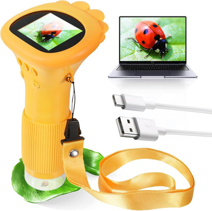 Kids Digital Microscope with 2.0'' IPS Screen